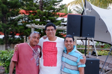From left to right Denis Serret -Bass, Dean Nookadu-Piano and Jim Bachun -Drums